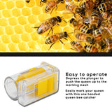 Bee Queen Marking Catcher Plastic One Handed Marker Bottle Plunger Plush Beekeeper Tool - Top-Down View