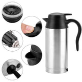 Portable 750ml 24V Travel Car Truck Kettle Water Heater Bottle for Tea Coffee Drinking - 45-Degree Angle
