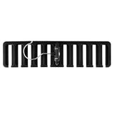10 Slot Tie Belt Scarf Rack Organizer Sturdy Plastic Closet Wardrobe Space Saver Black - Rear View