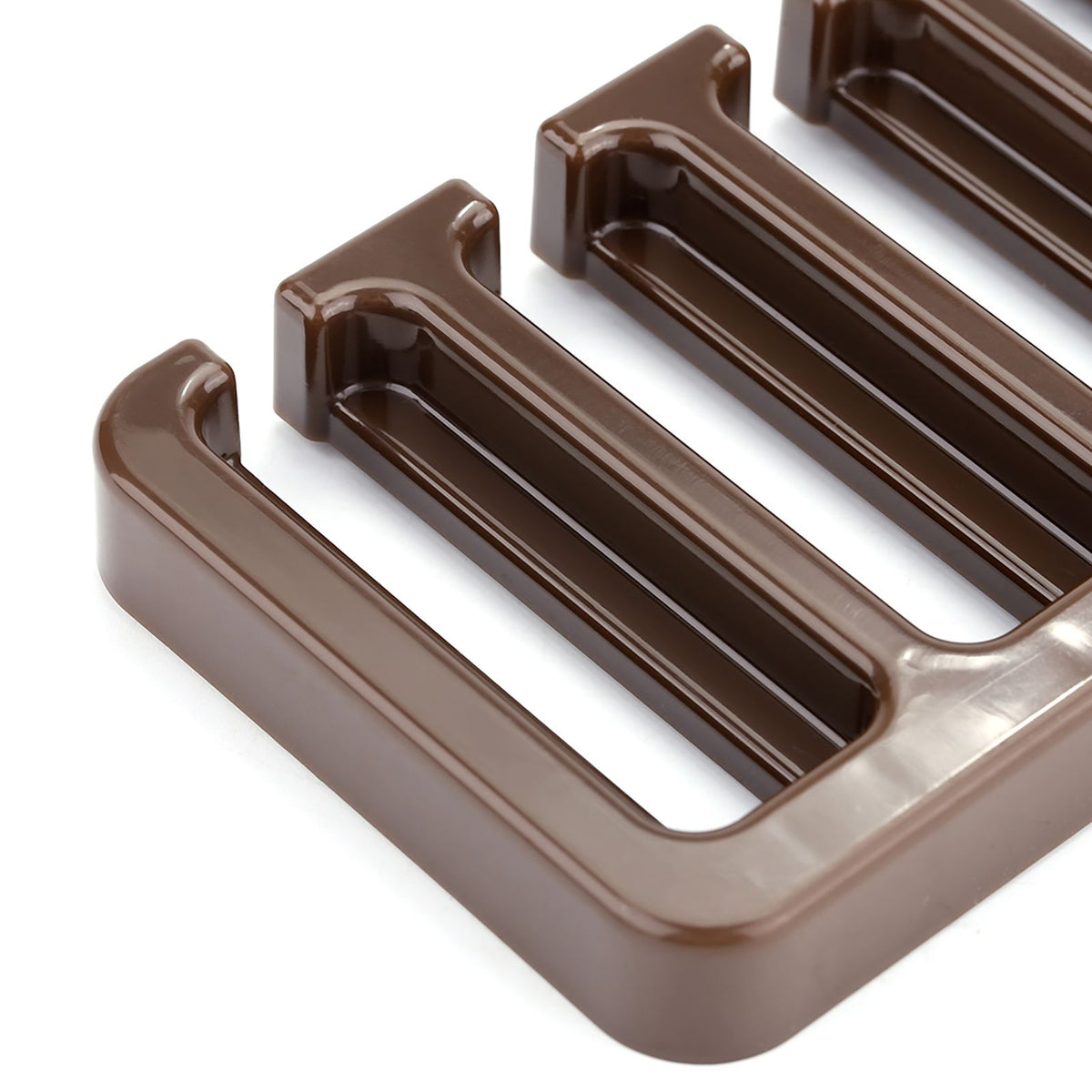 10 Slot Tie Belt Scarf Rack Organizer Sturdy Plastic Closet Wardrobe Space Saver Brown