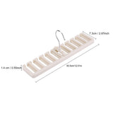 10 Slot Tie Belt Scarf Rack Organizer Sturdy Plastic Closet Wardrobe Space Saver Beige