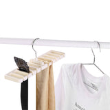 10 Slot Tie Belt Scarf Rack Organizer Sturdy Plastic Closet Wardrobe Space Saver Beige