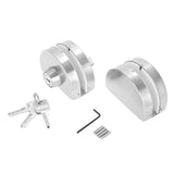 Stainless Steel 10~12mm Glass Door Lock with Keys Open/Close Home Hotel Bathroom Use