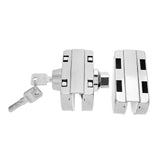 Stainless Steel 10~12mm Glass Door Lock with Keys Open/Close Home Hotel Bathroom Use