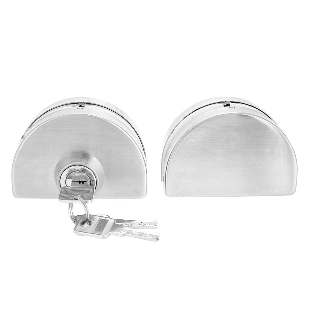Stainless Steel 10~12mm Glass Door Lock with Keys Open/Close Home Hotel Bathroom Use