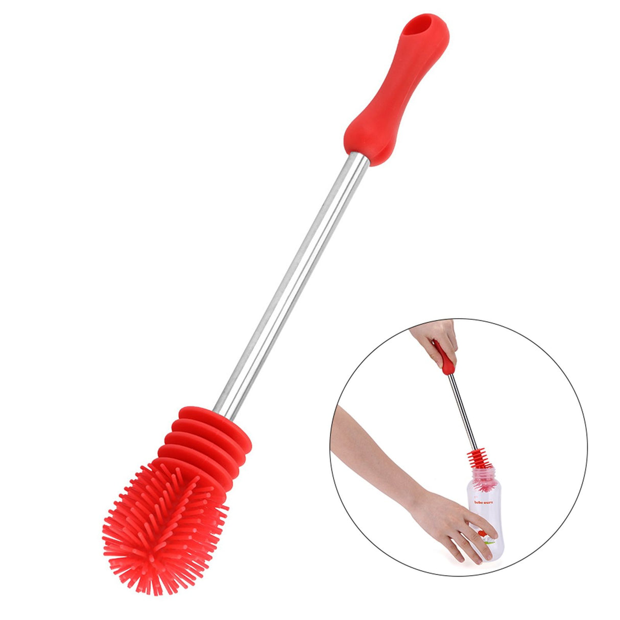 Silicone Bottle Brush Kitchen Cleaner for Washing Cleaning