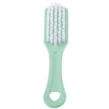 Multi functional Plastic Shoe Cleaning Brush Bushy Nylon Bristles Scrubber Washing Tool(Green) - Side View
