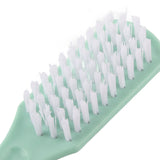 Multi functional Plastic Shoe Cleaning Brush Bushy Nylon Bristles Scrubber Washing Tool(Green) - Close-Up Angle