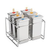 Stainless Steel Molds Ice Cream Industrial Home Kitchen DIY Ice Pop Mould Maker Tool(3#)