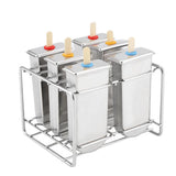 Stainless Steel Molds Ice Cream Industrial Home Kitchen DIY Ice Pop Mould Maker Tool(4#) - Front View