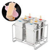 Stainless Steel Molds Ice Cream Industrial Home Kitchen DIY Ice Pop Mould Maker Tool(4#) - Side View