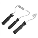 Aluminum Alloy Fiberglass Bubble Laminating Roller ABS Handle for GRP FRP Resin Work (3pcs/set) - Front View