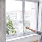 Self Adhesive Window Screening Mesh Anti Mosquito Bugs Flies Insects Room Curtain(130*150cm)