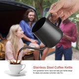 350 ml Stainless Steel Gooseneck Pour Over Drip Coffee Maker Tea Coffee Cup Pot Black