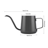 350 ml Stainless Steel Gooseneck Pour Over Drip Coffee Maker Tea Coffee Cup Pot Black