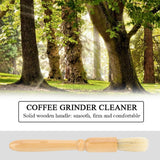 Coffee Grinder Machine Cleaning Brush Solid Wooden Handle Practical Cleaner Tool Accessory