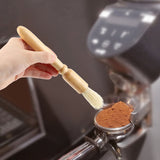 Coffee Grinder Machine Cleaning Brush Solid Wooden Handle Practical Cleaner Tool Accessory - 45-Degree Angle
