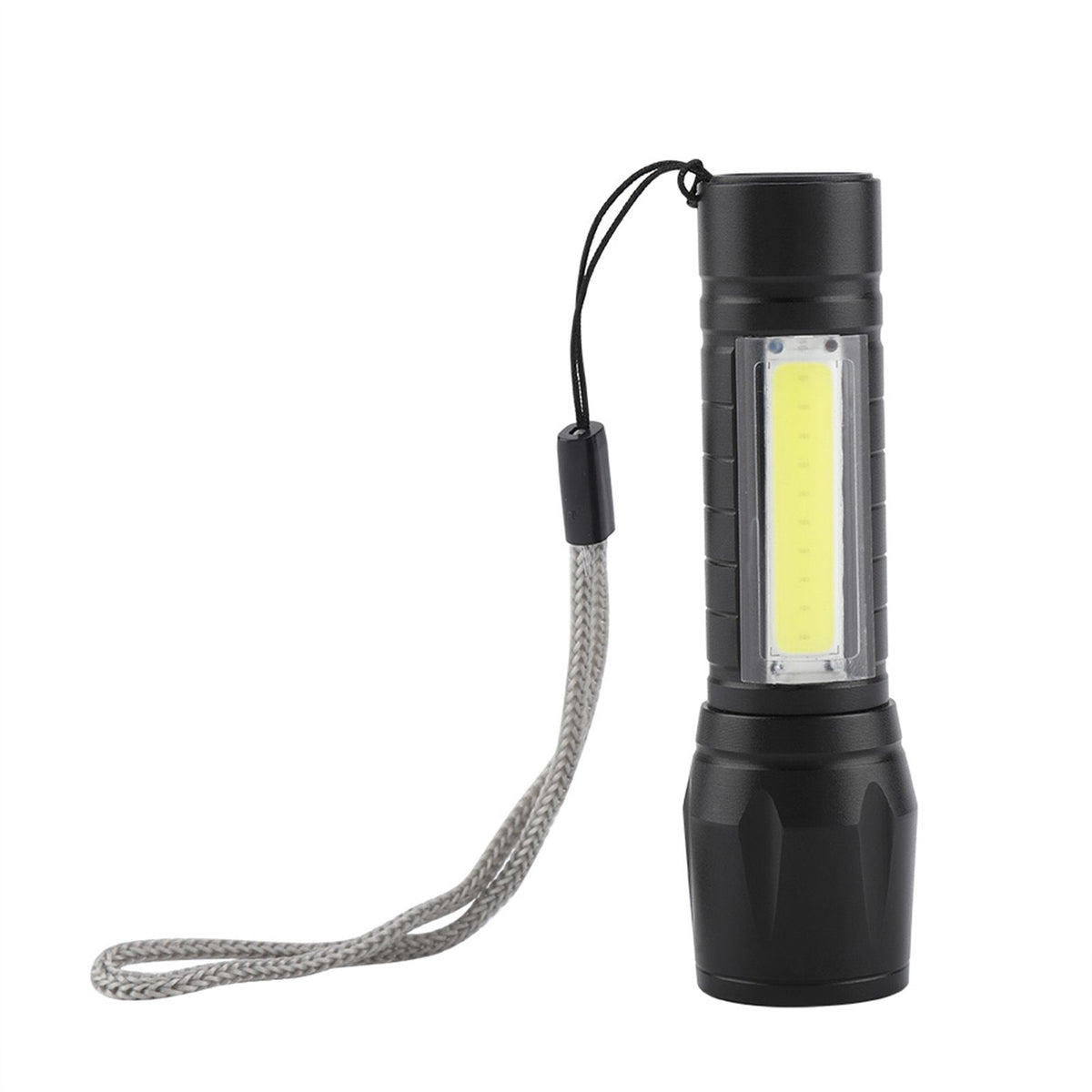 Portable XPE + COB Waterproof Telescopic Zoom 3 Modes LED Torch Outdoor