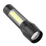 Portable XPE + COB Waterproof Telescopic Zoom 3 Modes LED Torch Outdoor - Extra Image