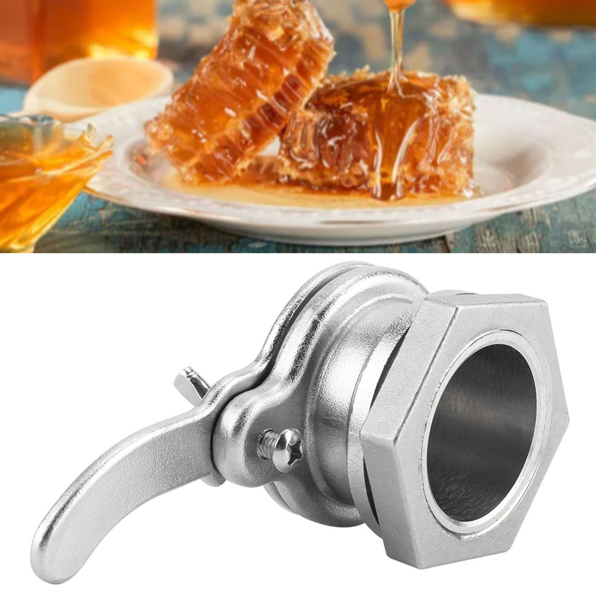 Stainless Steel Honey Tap Gate Valve Beekeeping Tool Extractor Bottling Equipment