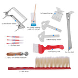 12Pcs Beekeeping Tools Kit Stainless Steel Hive Tool Bee Brush Extracting Fork