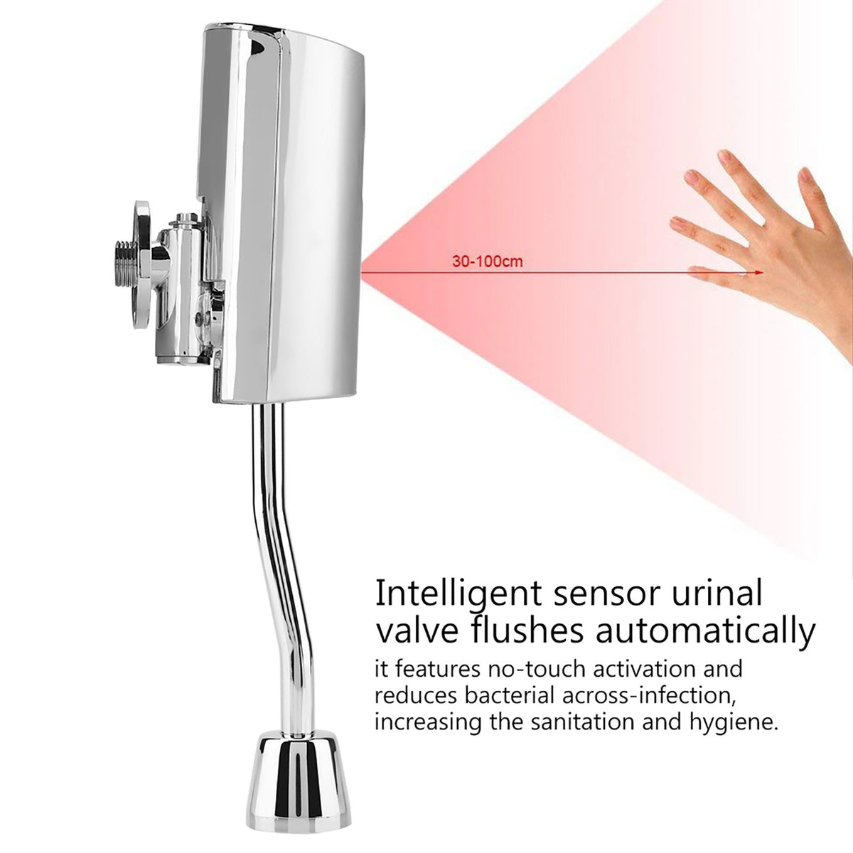 Bathroom Toilet Wall Mounted Automatic Sensor Touchless Urinal Flush Valve