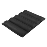 Silicone Oblong Shape Bread Molds Baguette Pan French Bakeware Tray - 45-Degree Angle
