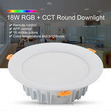 Milight 18W RGB+CCT Dimmable LED Panel Downlight Recessed Ceiling WiFi Light Bulb Lamp - Top-Down View