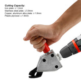 Metal Nibbler Steel Iron Sheet Saw Cutter Cutting Tool Electric Drill Attachment Accessories - Side View