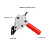 Metal Nibbler Steel Iron Sheet Saw Cutter Cutting Tool Electric Drill Attachment Accessories - Top-Down View
