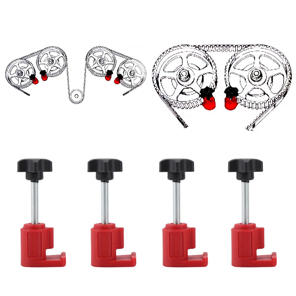 Universal Dual Cam Clamp Camshaft Sprocket Gear Locking Engine Timing Tool Kit