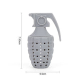 Cute Silicone Tea Infuser Food Grade Grenade Shape Design Tea Filter Funny Tea Strainer - Side View