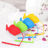 Cute Silicone Tea Infuser Food Grade Fish Shape Design Tea Filter Funny Tea Strainer - 45-Degree Angle
