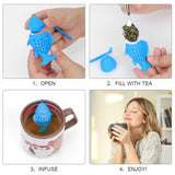 Cute Silicone Tea Infuser Food Grade Fish Shape Design Tea Filter Funny Tea Strainer - Rear View
