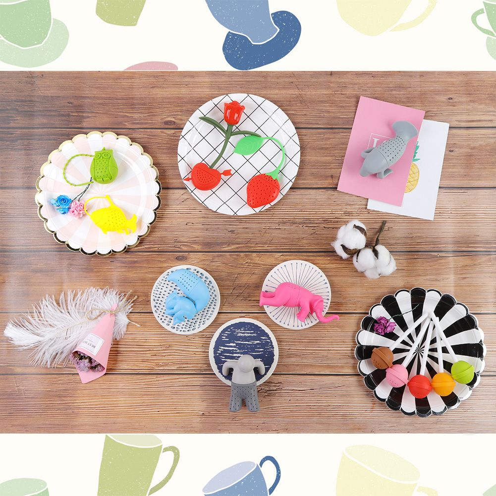Cute Silicone Tea Infuser Food Grade Fish Shape Design Tea Filter Funny Tea Strainer