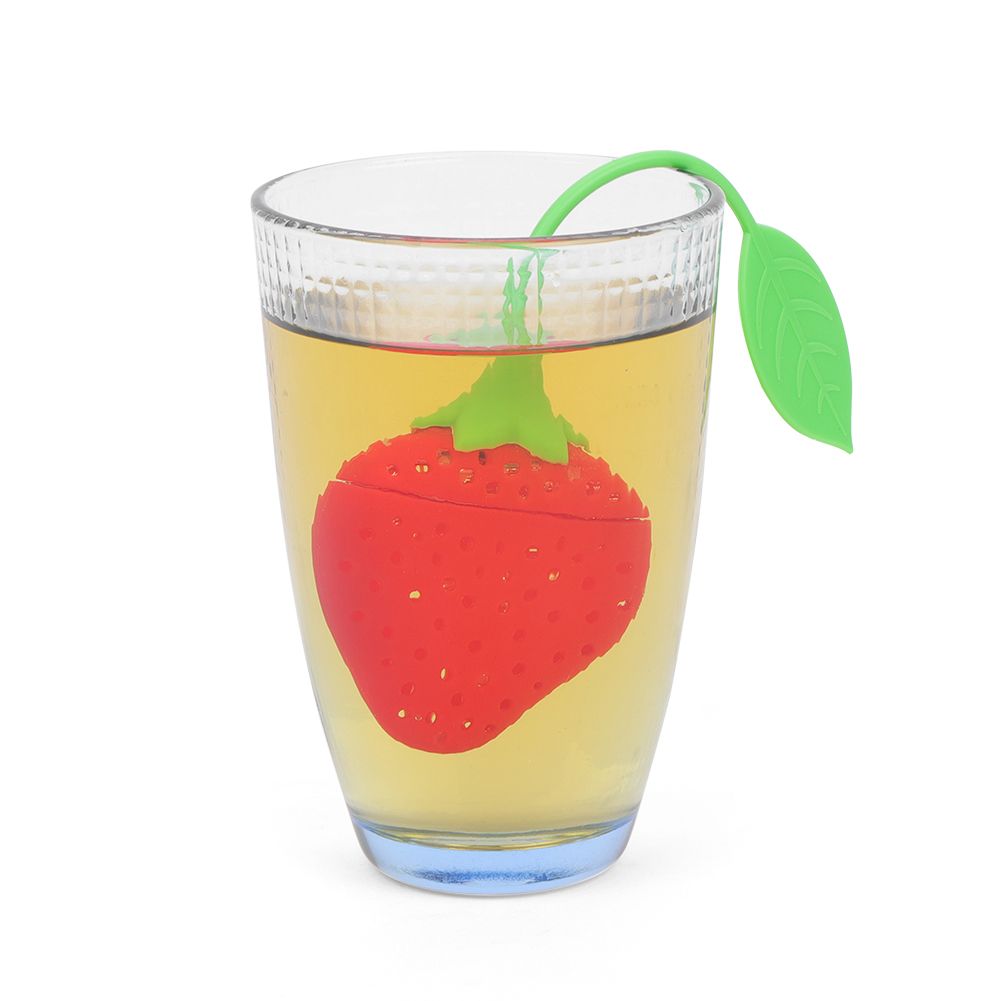 Cute Silicone Tea Infuser Food Grade Strawberry Shape Design Tea Filter Funny Tea Strainer