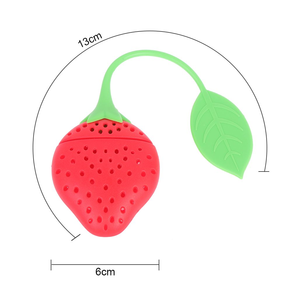 Cute Silicone Tea Infuser Food Grade Strawberry Shape Design Tea Filter Funny Tea Strainer