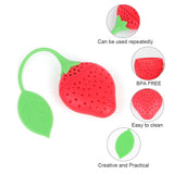 Cute Silicone Tea Infuser Food Grade Strawberry Shape Design Tea Filter Funny Tea Strainer