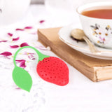 Cute Silicone Tea Infuser Food Grade Strawberry Shape Design Tea Filter Funny Tea Strainer
