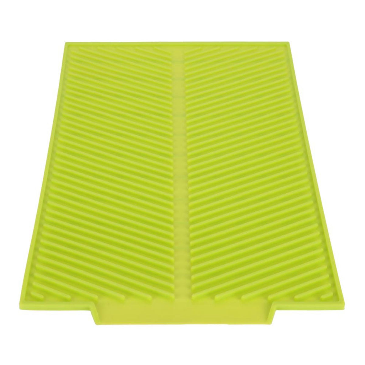 Rectangle Silicone Drain Mat Drying Dishes Pad Heat Resistant Slip proof Tray(Green)