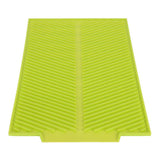 Rectangle Silicone Drain Mat Drying Dishes Pad Heat Resistant Slip proof Tray(Green)