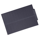 Rectangle Silicone Drain Mat Drying Dishes Pad Heat Resistant Slip proof Tray(Grey) - Side View