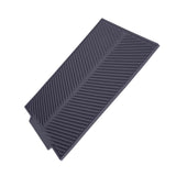 Rectangle Silicone Drain Mat Drying Dishes Pad Heat Resistant Slip proof Tray(Grey) - Rear View