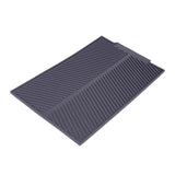 Rectangle Silicone Drain Mat Drying Dishes Pad Heat Resistant Slip proof Tray(Grey) - Extra Image