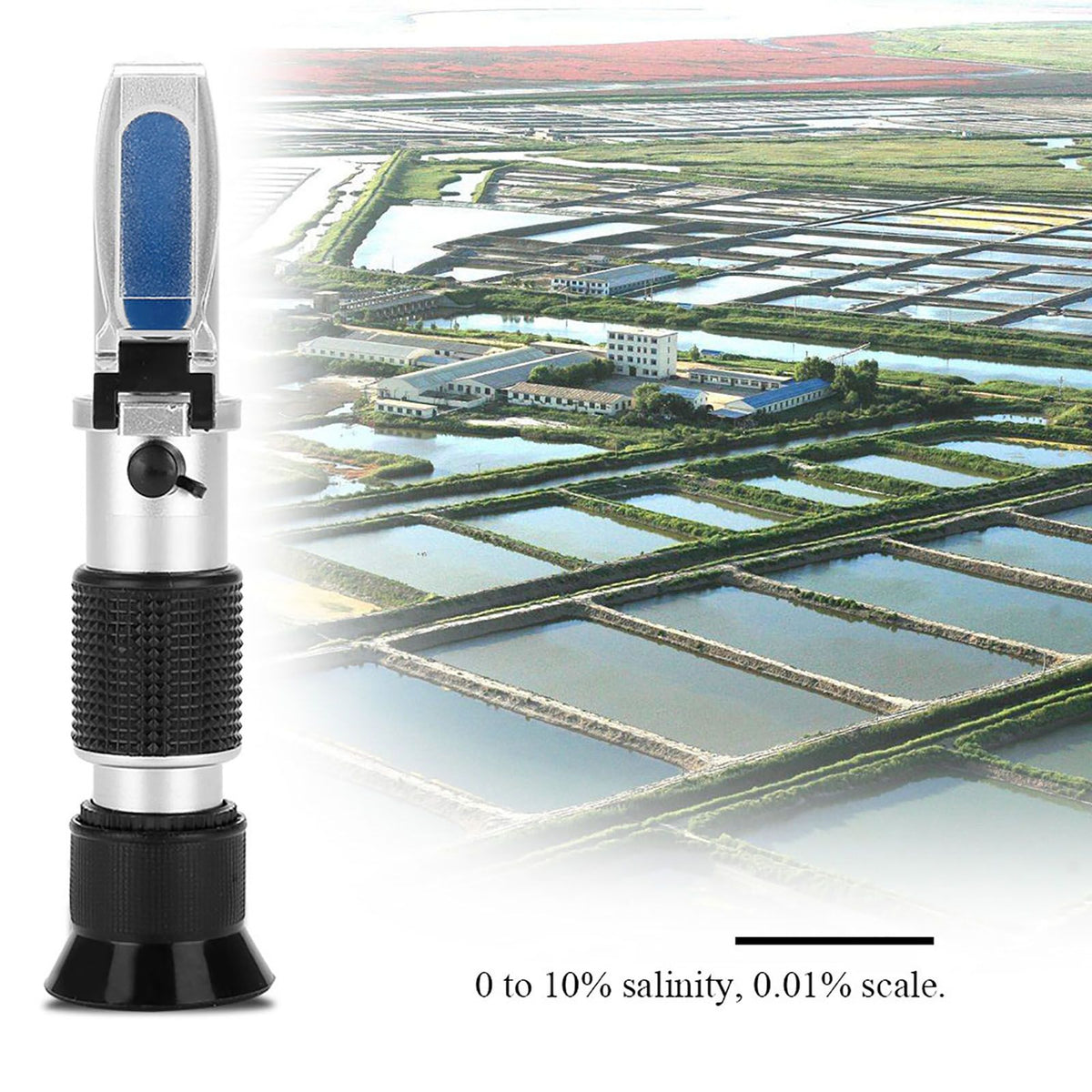 Seawater Salinity Meter Aquarium Optics Refractometer Temperature ATC Digital 0 - 10%