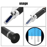 58~92% Wort Specific Gravity Refractometer Beer Fruit Juice Wine Sugar Test - Top-Down View