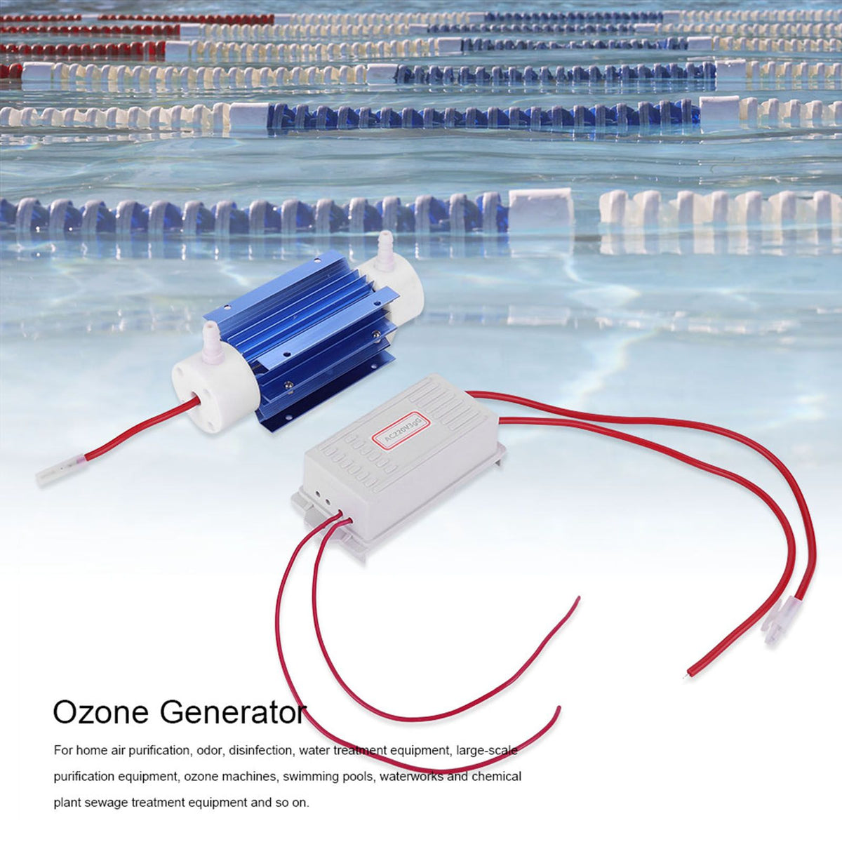 Ozone Generator Ozonator Ionizer Tube Air Purifier Quartz Tube Power Supply 220V 3G