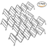 Taco Holder Set of 4, Premium Stainless Steel Taco Stand Rack for Kids Hard or Soft Shell Tacos - Extra Image