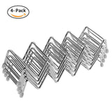 Taco Holder Set of 4, Premium Stainless Steel Taco Stand Rack for Kids Hard or Soft Shell Tacos - Extra Image