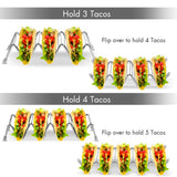 Ejoyous Taco Holder, 4 Pack Stainless Steel Taco Rack V Space Taco Stand with Protective Tips f